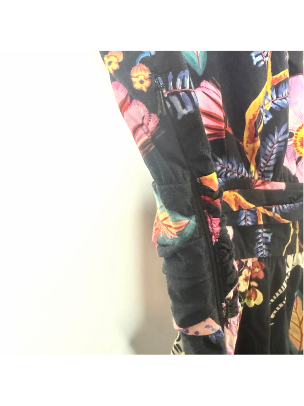 Women's Maeve Anthropologie Floral Animal Print Mini Dress Black Size 6 - Picture 6 of 10